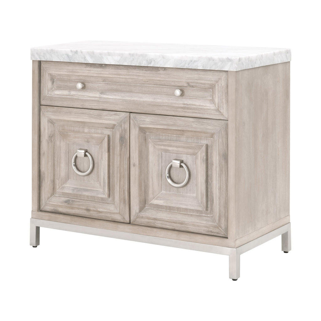 ANDOVER TWO DOOR SIDE BOARD IN NATURAL GREY - MAK & CO