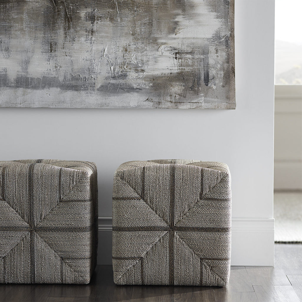 DARIEN SQUARE OTTOMAN - MAK & CO